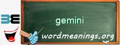 WordMeaning blackboard for gemini